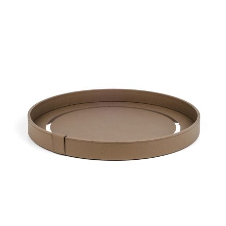 VENERE ROUND TRAY D40cm taupe