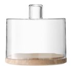 Cake and Cheese Dome with Oak Base