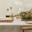 Serve Oil and Vinegar Set with Oak Base