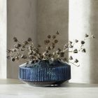 Rotunda Wide Sapphire Vase