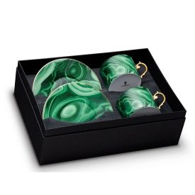 Malachite Tea Cup + Saucer (Set of 2)