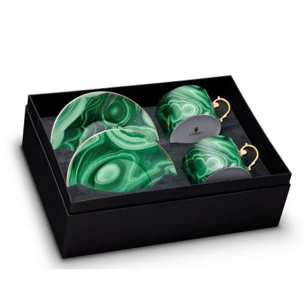 Malachite Tea Cup + Saucer (Set of 2)
